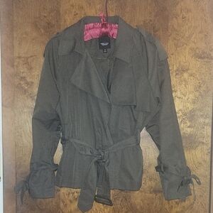Vera Wang Belted Trenchcoat Jacket XL